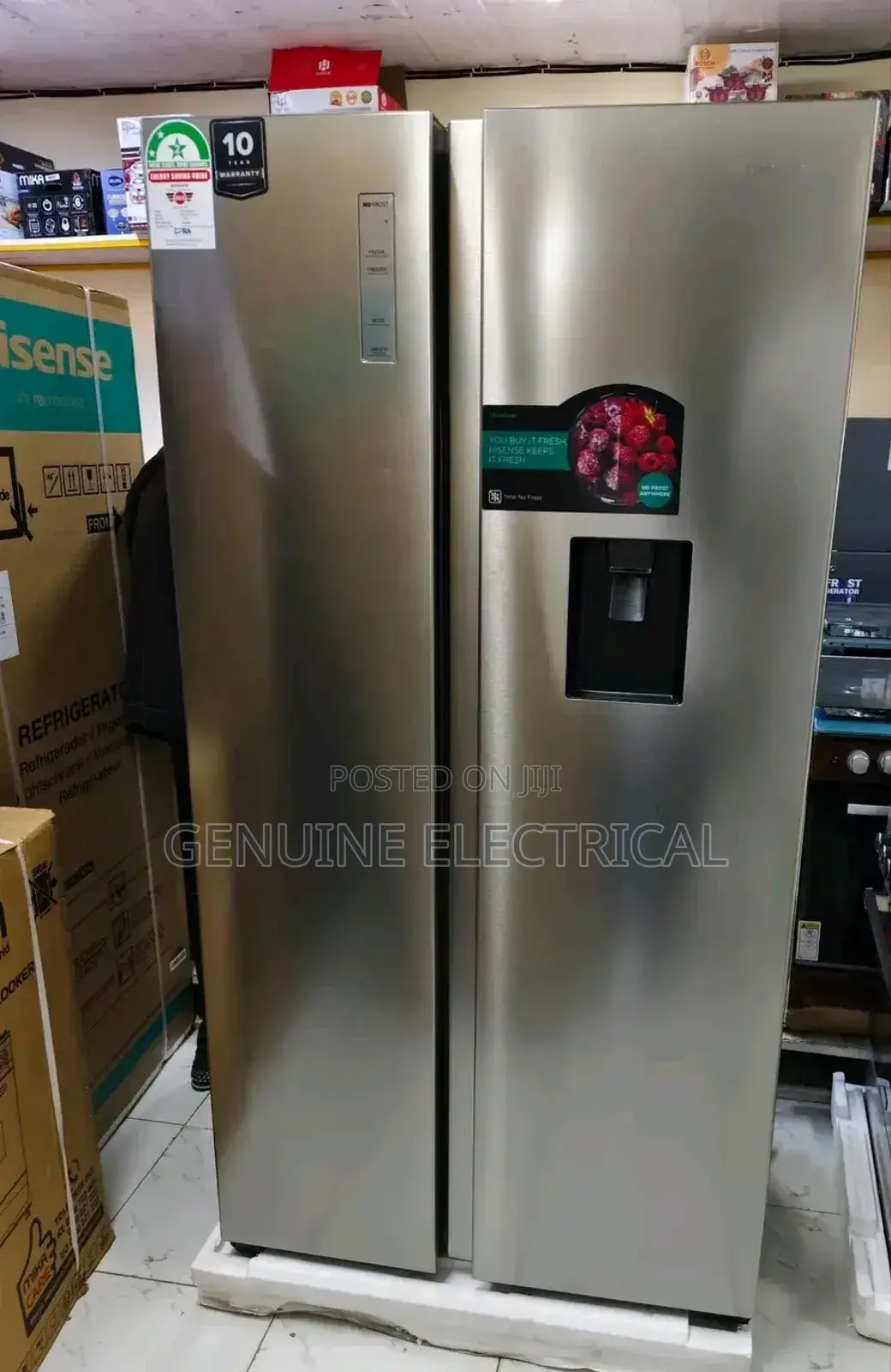 Hisense 518l Side by Side Fridge With Water Dispenser
