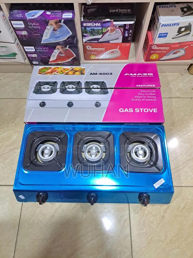 Amaze 3 Burner Auto Ignition Cooker+1m Pipe+ 13kg Regulator