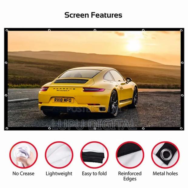 Fabric Foldable Projection Screen 100 Inch - thumbnail 3