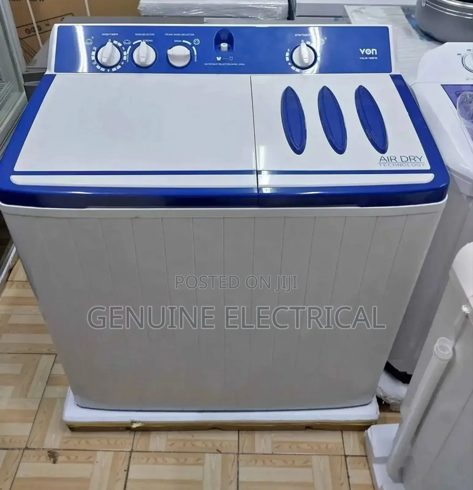 10kg Von Twin Tub Washing Machine. Topload