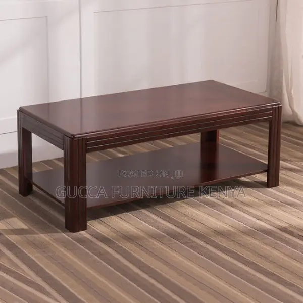 Coffee Tables:120cm Wooden Coffee Table – Mahogany Finish
