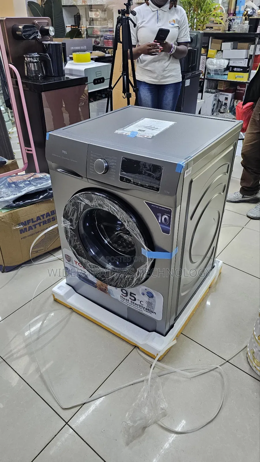 *Tcl Front Load Washing Machines 12kg Wash And Spin P612flg