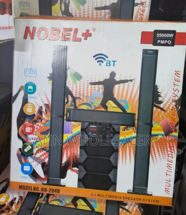 Nobel Tall Boy Speakers-Bt Hometheare-55000w Pmpo- Nb 2040