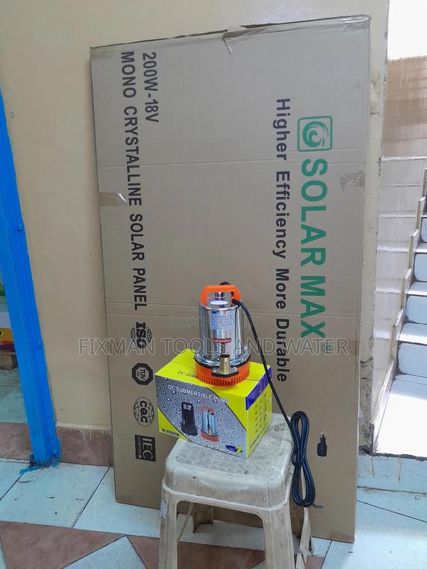 Solar Pump And Panel 200 Watts 10m Deep 1500l/Min - main view