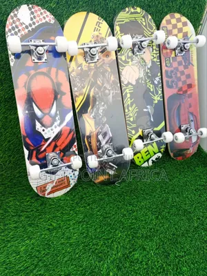 Cartoon Themed Skateboard With Rubber Wheels