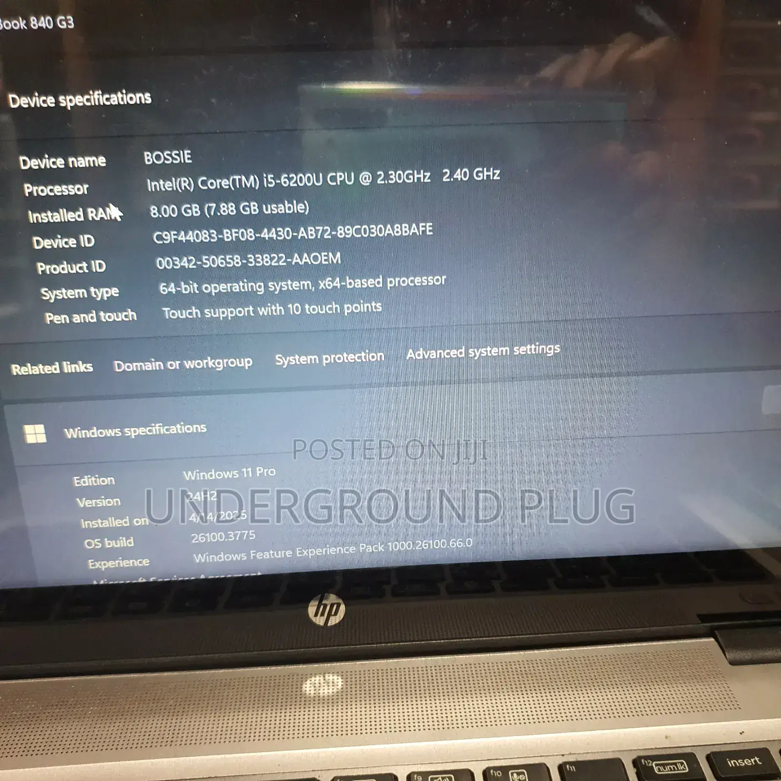 Laptop HP EliteBook 840 G3 8GB Intel Core i5 HDD+SSD 256GB