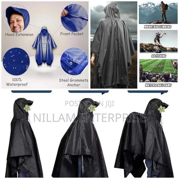 High Quality Unisex Adult Rain Poncho With Cap*