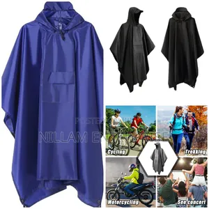 High Quality Unisex Adult Rain Poncho With Cap*