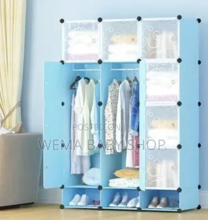 Hard Semi Permanent Plastic Wardrobes/ Inbuilt Shoe Rack