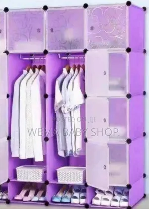 Hard Semi Permanent Plastic Wardrobes/ Inbuilt Shoe Rack