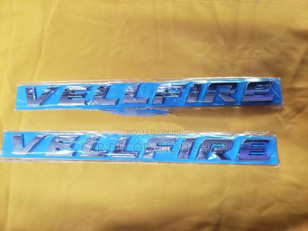 Vellfire Letter Decal Badge