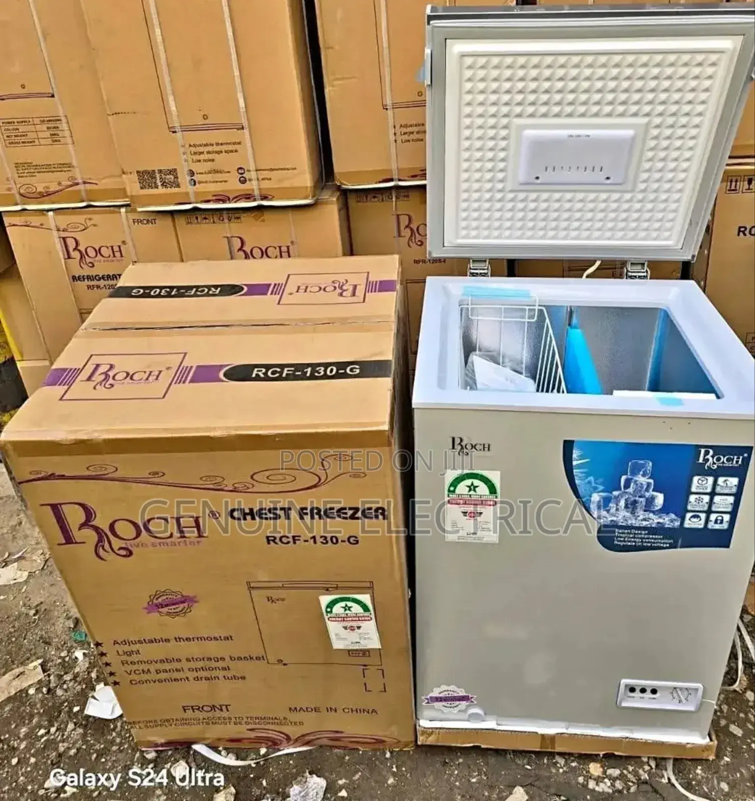 100litres Roch RCF-130-G Chest Freezer Ec/F1