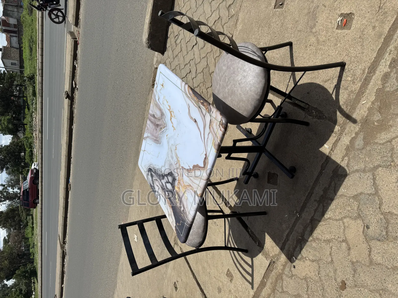 2restaurant Chairs And 1square Table