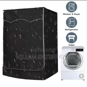 (Xl Xxl) Black Front Load Washing Machine Cover .