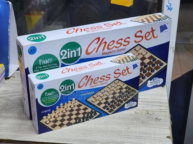 2-in-1 Magnetic Chess Checkers /Draught Board Game - main view