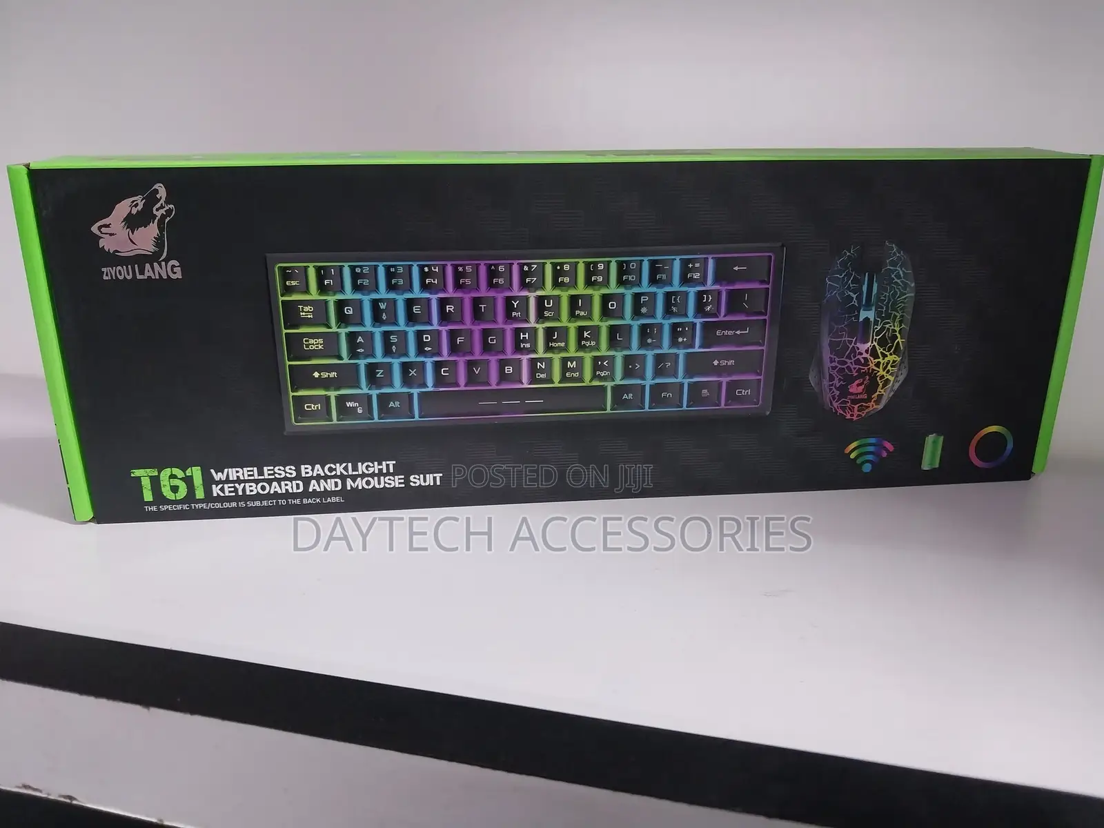 Ziyoulang T61 Keyboard Mouse Set Wireless 61 Keys Keyboard