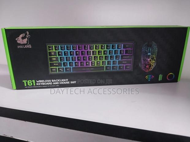 Ziyoulang T61 Keyboard Mouse Set Wireless 61 Keys Keyboard - thumbnail 2