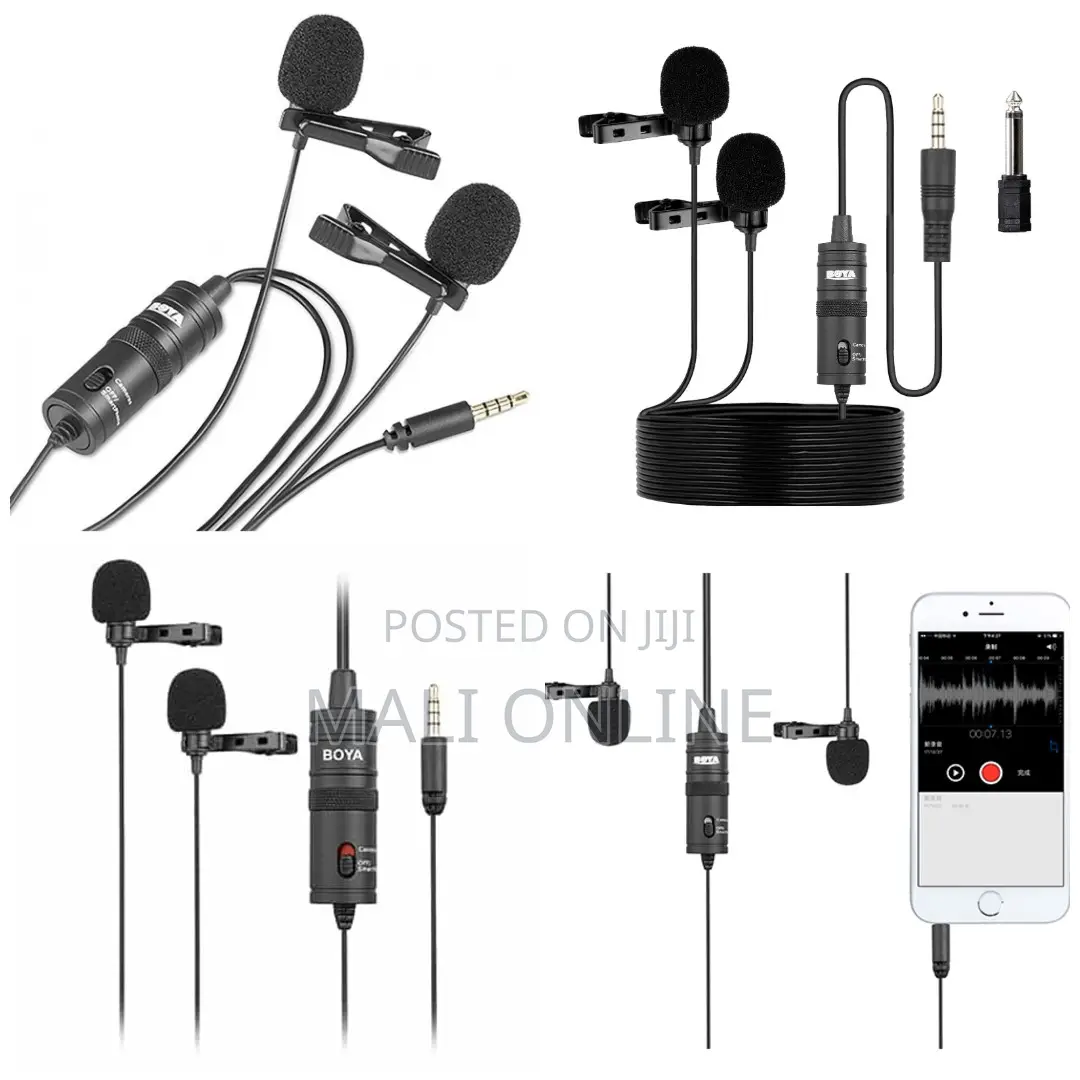 Dual Lavalier Universal Lapel Omni-directional Microphone