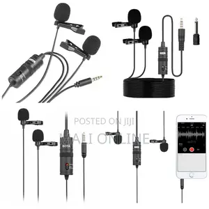 Dual Lavalier Universal Lapel Omni-directional Microphone