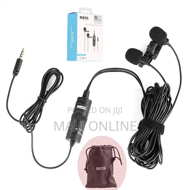 Dual Lavalier Universal Lapel Omni-directional Microphone