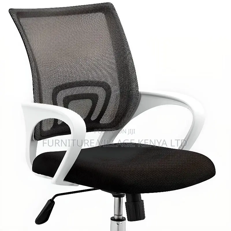 Office Chair:Contoured Midback Office Chair With Swivel Base