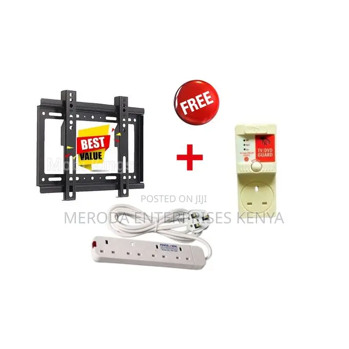 14-43" Wall Mount Bracket+Freetv Guard+Extension