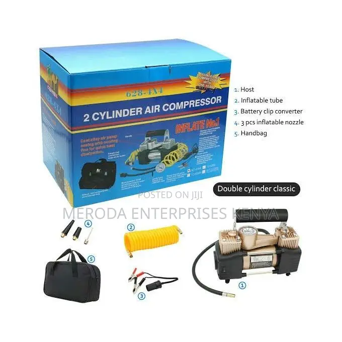 Heavy Duty Portable Air Double Cylinder Compressor