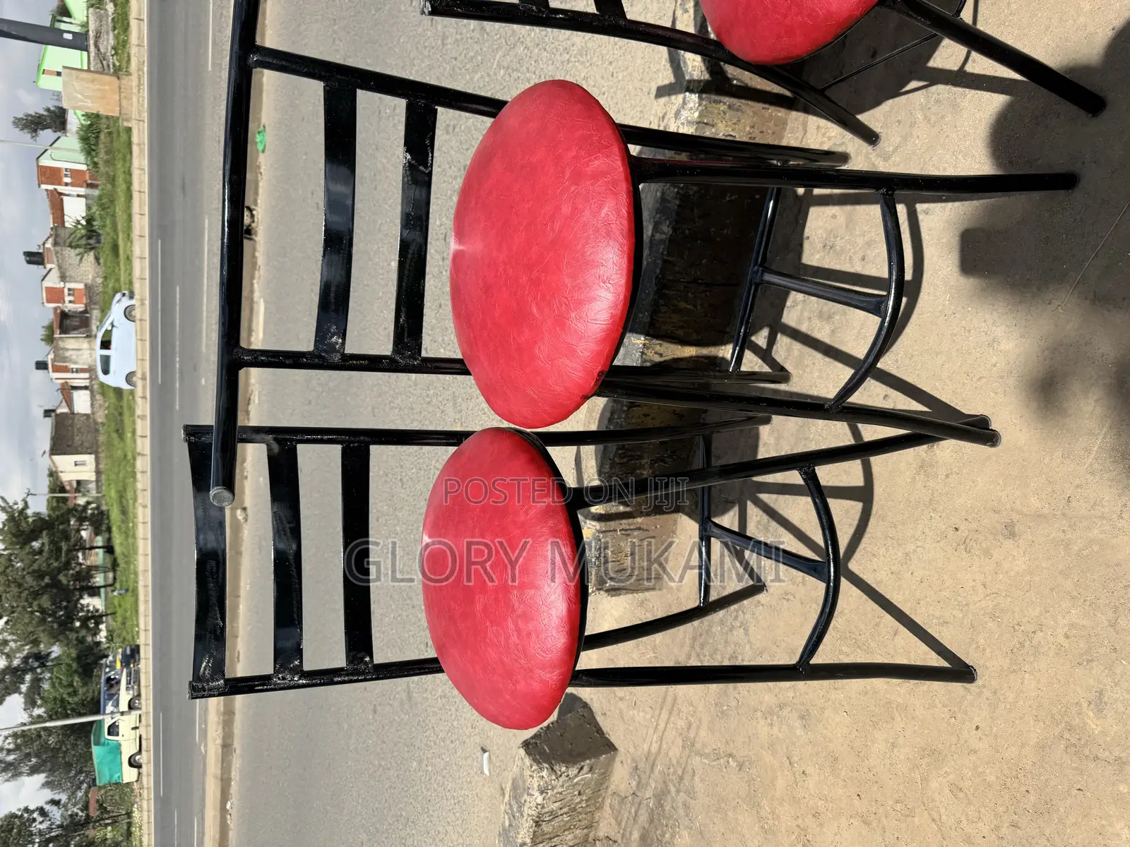 Restaurant And Bar High Chairs Red