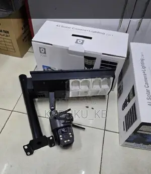 V380 4g CCTV Solar Camera With Solar Floodlight