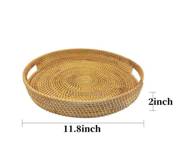 Round Serving Rattan Tray - thumbnail 3
