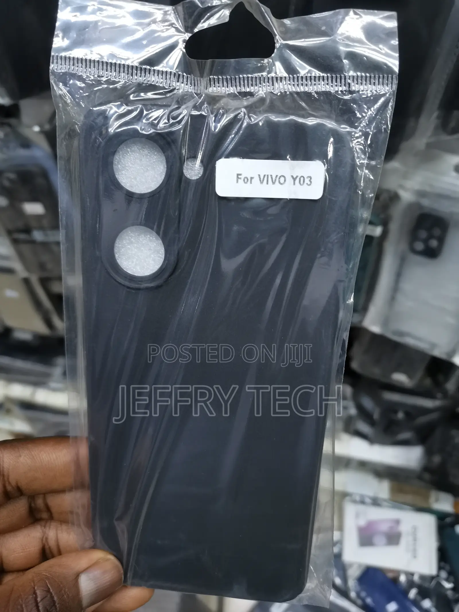 Spazy Vivo Y03 Soft Silicone Slim Gel Rubber Black Case