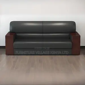 Office Sofas:Modern 5-Seater Synthetic Leather Office Couch