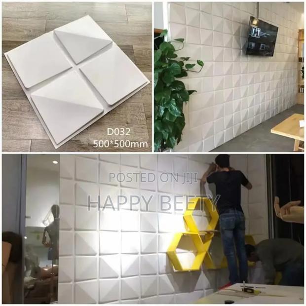 3d Glossy White Wall Panels - main view