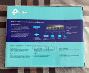 Tp-Link Tl-Sf1009p 9-Port Desktop Switch With 8-Port Poe