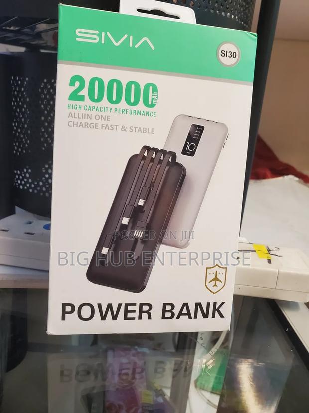 Sivia 20000mah Portable Power Bank With 3cables - main view
