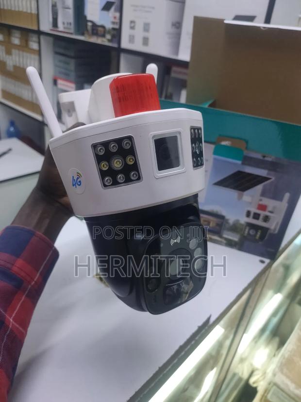 3 Lense 4g Solar PTZ CCTV Surveillance With Ai Humanoid - main view