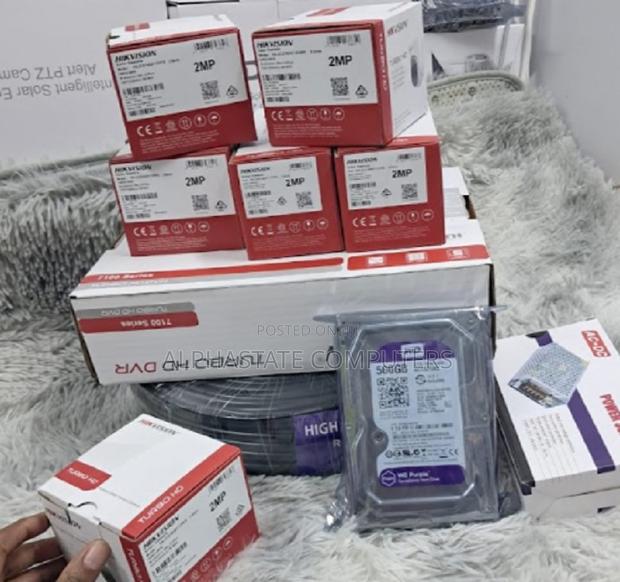 Hikvision 4 Cameras Kit Full Package 2mp Camera Full Hd