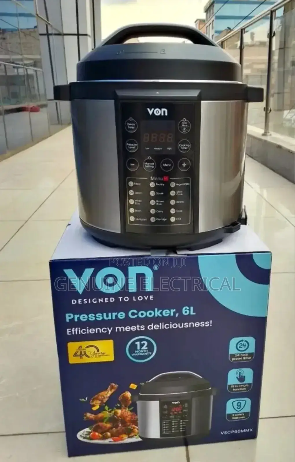 Von Pressure Cooker Vscp60mmx Available*