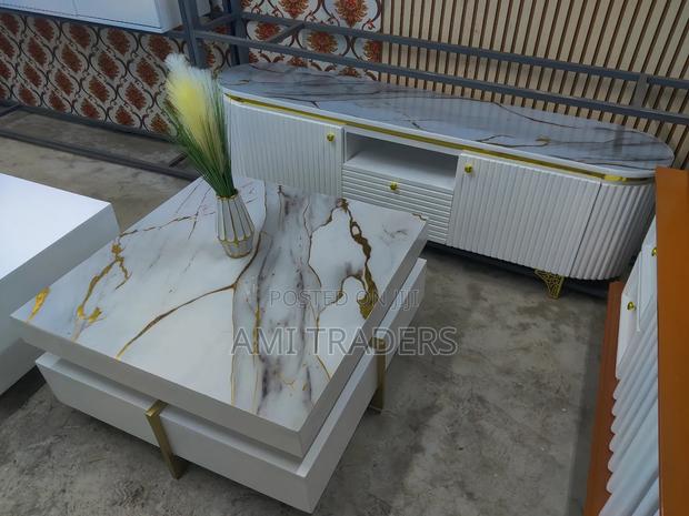 Matching Marble Top Tv Stand Table - main view