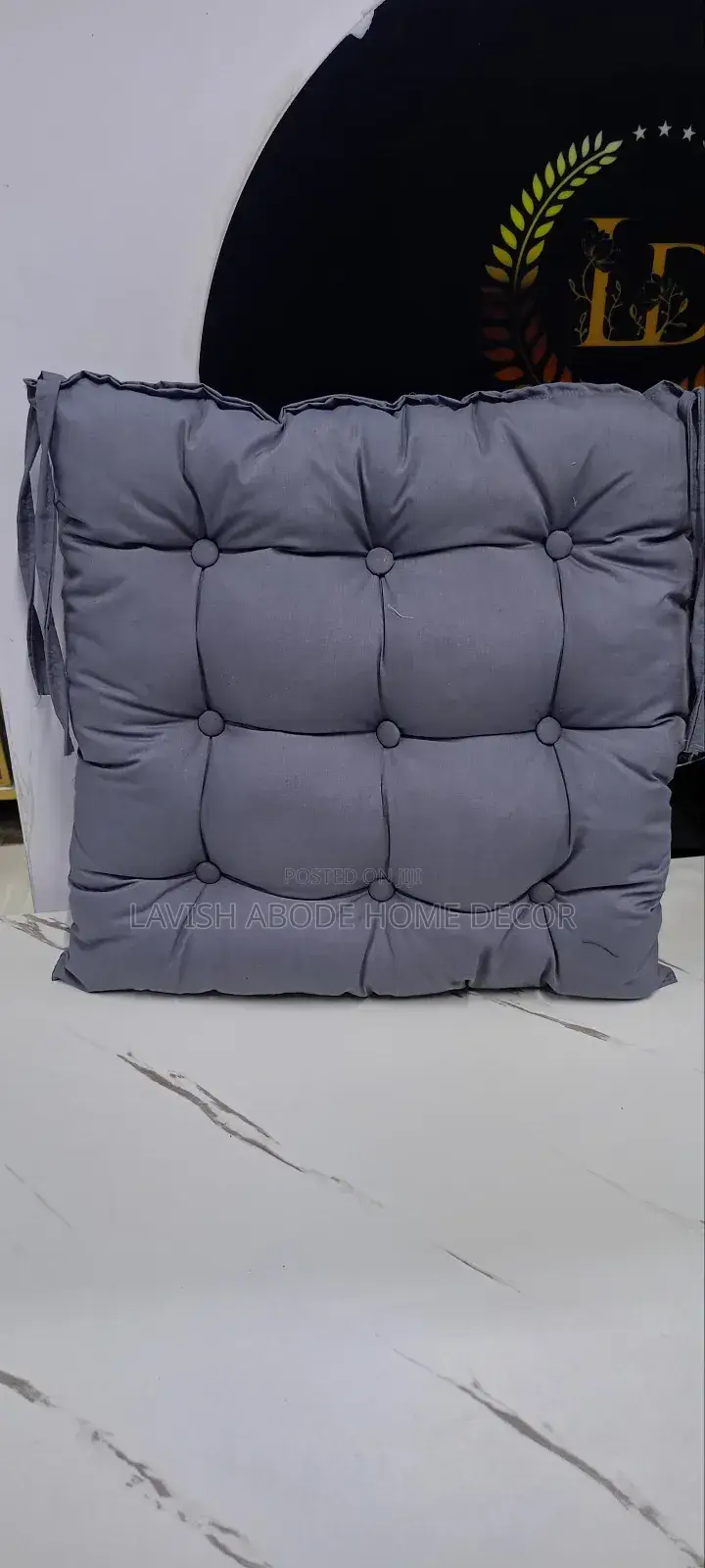 Grey Chairpads /Seatpads Fibre Pillows