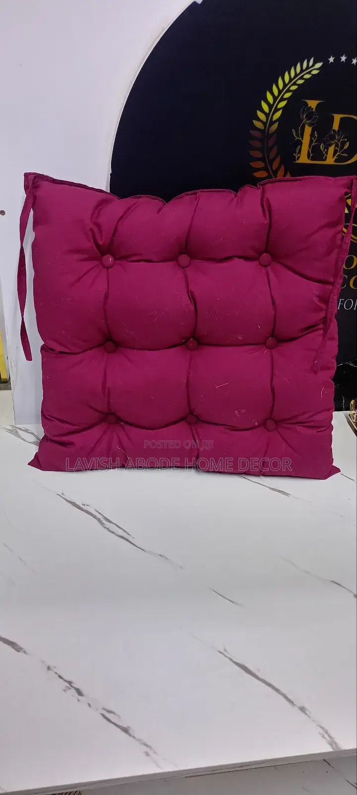 Maroon Chairpads Seatpads Fibre Pillow Cushion