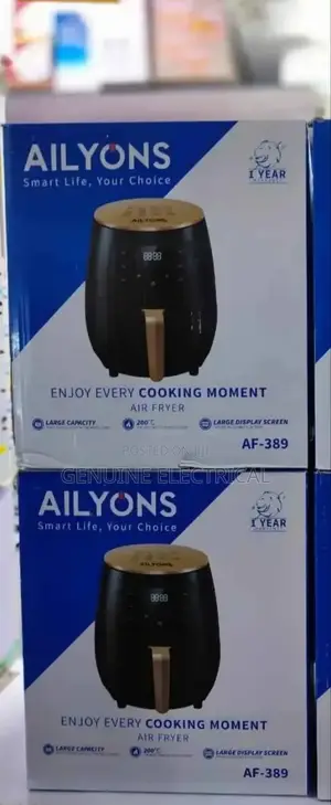 Ailyons 5l Healthier Oil Free Airfryer.