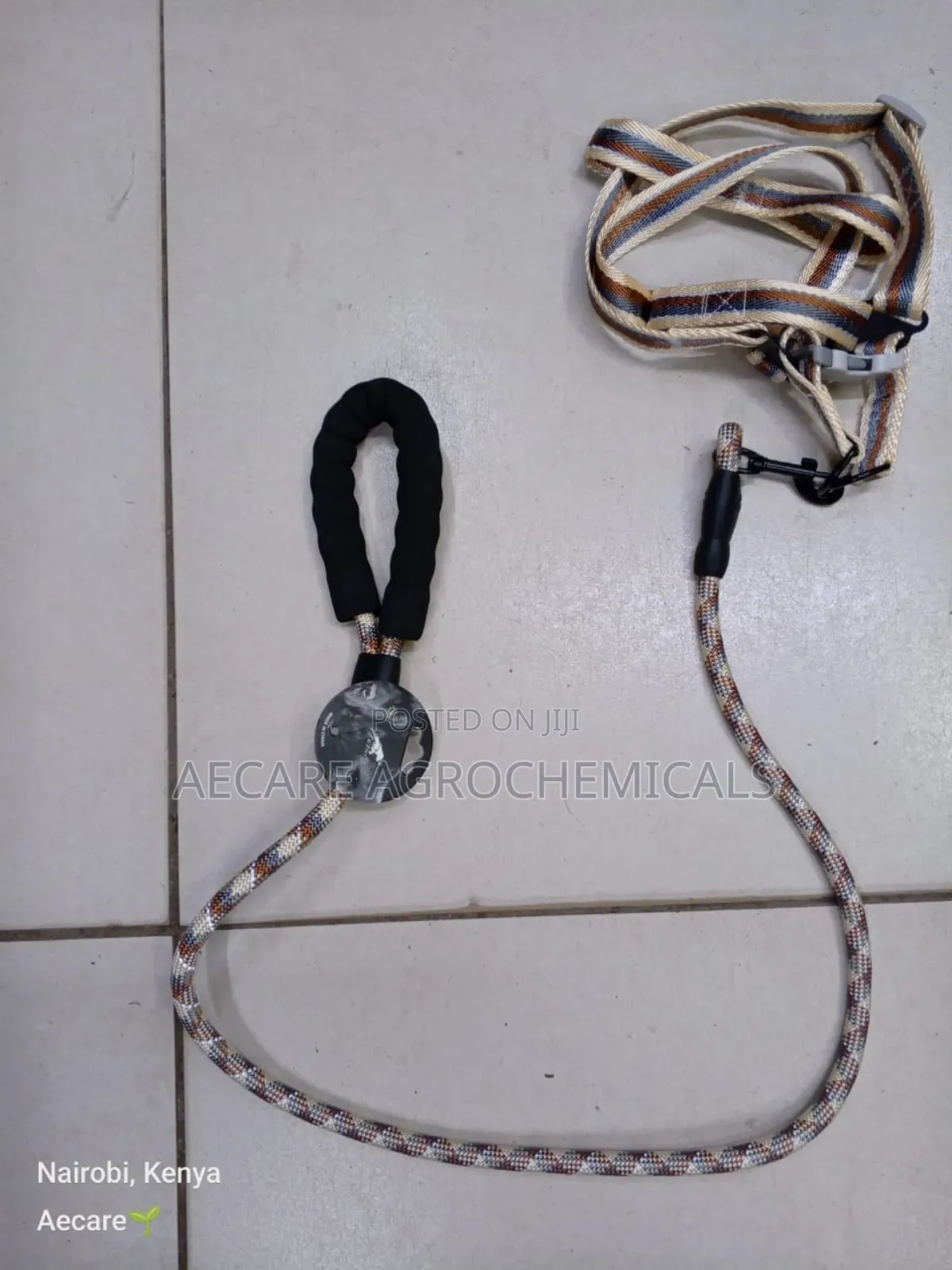 Dog Leash +Dog Harness Medium Size ( Compacted Leash )
