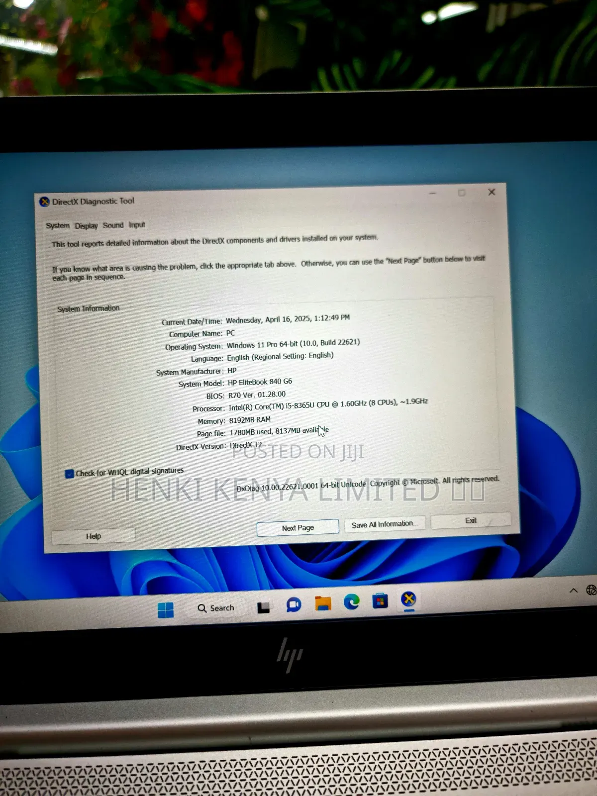 New Laptop HP EliteBook 840 G6 8GB Intel Core I5 SSD 512GB