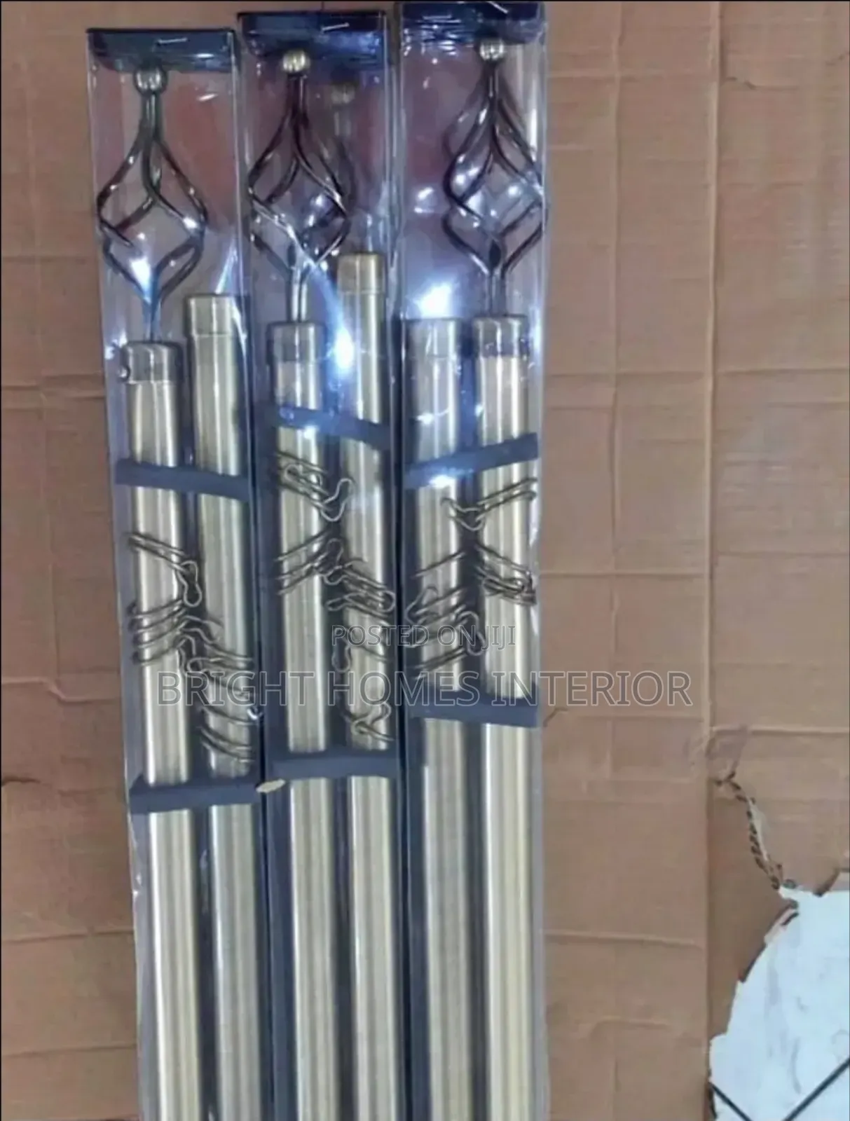 2m Double Silver Curtain Rod for Both Curtain and Sheer