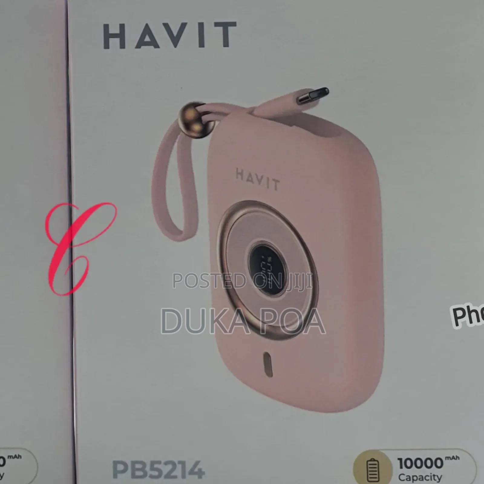 Pink Powerbank Ladies Pocket Powerbank Type C 10000mah