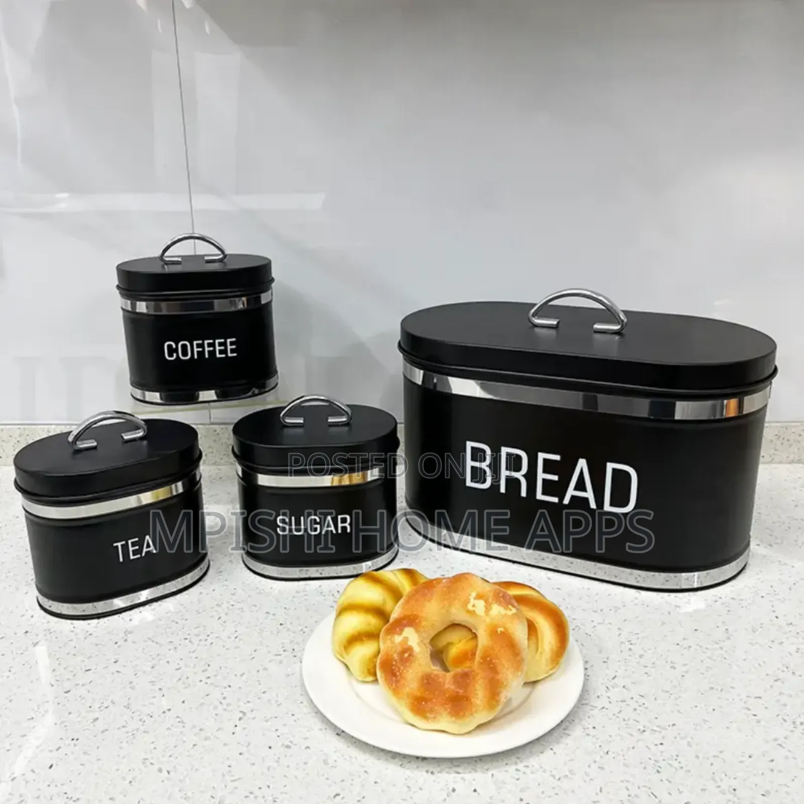 4pcs Bread and Canister Set