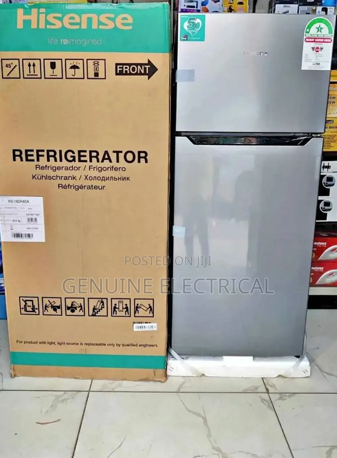 Hisense Hisense 121l Double Door Free Standing Fridge