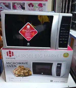 Black and Silver Hamnac Microwave/ Digital