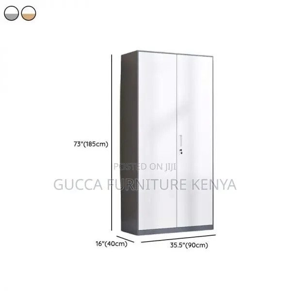 Cabinets: Office Modish Steel Storage 2-Door Gray Cabinet